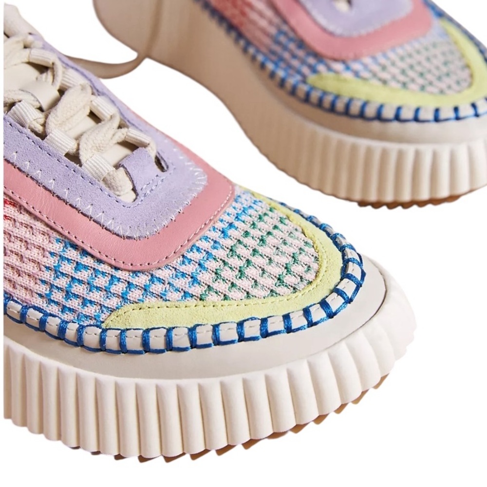 Dolce Vita Dolen 7.5 Colorful Woven Knit Platform Sneakers Women’s - Picture 4 of 10